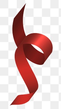 PNG Red ribbon illustration transparent background