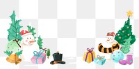 Christmas's day png border, transparent background