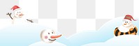 Snowman png border, transparent background