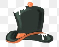 Christmas top hat png illustration, transparent background