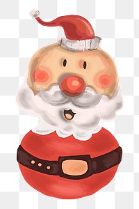 Santa Claus doll png, transparent background