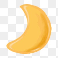 Crescent moon illustration png, transparent background