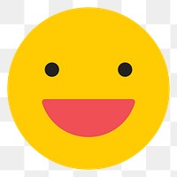 Png yellow smiling face emoticon, transparent background