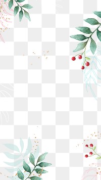 Leaf png border, transparent background