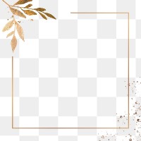 Leaf png frame, transparent background