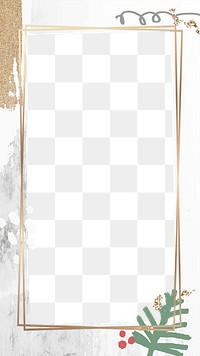 Png Christmas design border frame, transparent background