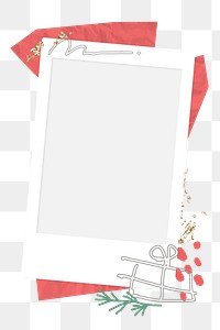 Christmas png instant photo film, transparent background