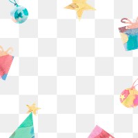 Celebration png border, transparent background