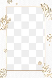 Glittery winter png frame, transparent background