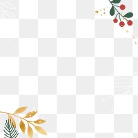 Christmas png border, transparent background