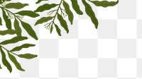 Leaf png border, transparent background