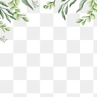 Leaf png border, transparent background