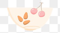 Fruit bowl png illustration, transparent background