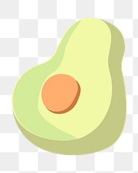 Avocado png illustration, transparent background