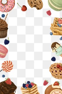 Cake frame png illustration, transparent background