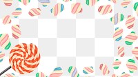 Candy frame png element, transparent background