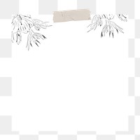 Minimal notepaper png, transparent background