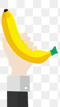 Banana png food illustration, transparent background