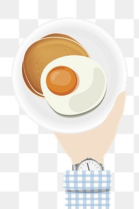 Pancake breakfast png food illustration, transparent background