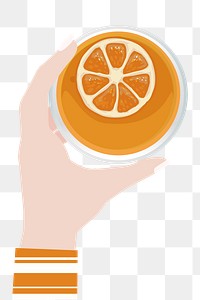 Lemon tea png food illustration, transparent background