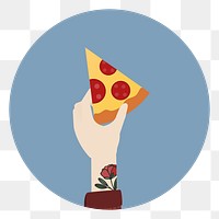 Pizza slice png food illustration, transparent background