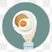 Pancake breakfast png food illustration, transparent background