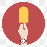 Yellow ice cream png food illustration, transparent background