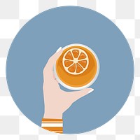 Lemon tea png food illustration, transparent background