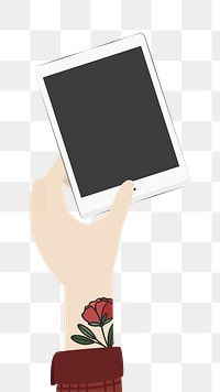 Tablet png illustration, transparent background