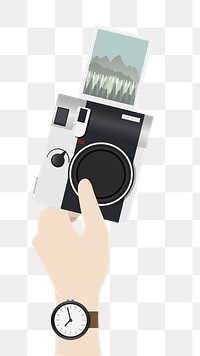 Film camera png illustration, transparent background