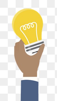 Light bulb png illustration, transparent background