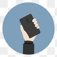 Mobile phone png illustration, transparent background 