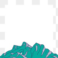 Mountain png badge, transparent background