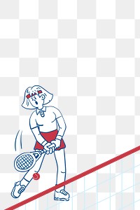 Sport character png border, transparent background