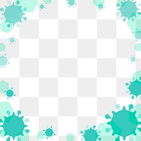 Virus png border, transparent background