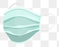 Disposable surgical mask png, transparent background