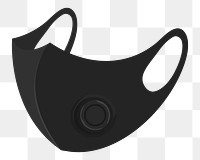 Black mask png, transparent background