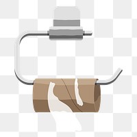 Empty tissue roll png, transparent background