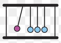 Newton's cradle balls png illustration, transparent background