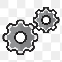 Config gears png illustration, transparent background