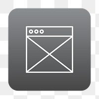 PNG website layout icon transparent background