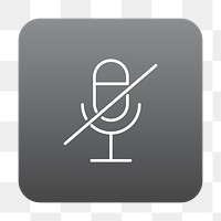 PNG muted microphone icon transparent background