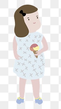 Little girl png illustration, transparent background