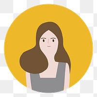 Woman png user profile illustration, transparent background