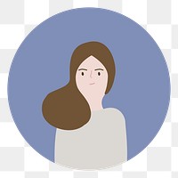 Woman png user profile illustration, transparent background