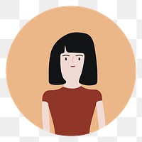 Woman avatar png illustration, transparent background