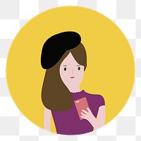 Woman png user profile illustration, transparent background