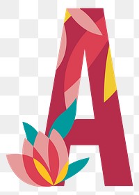 A alphabet png illustration, transparent background