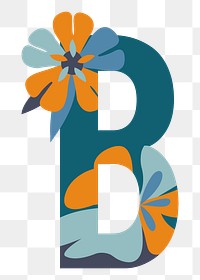 B alphabet png illustration, transparent background