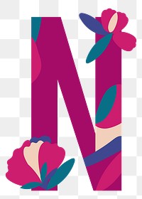 N alphabet png illustration, transparent background